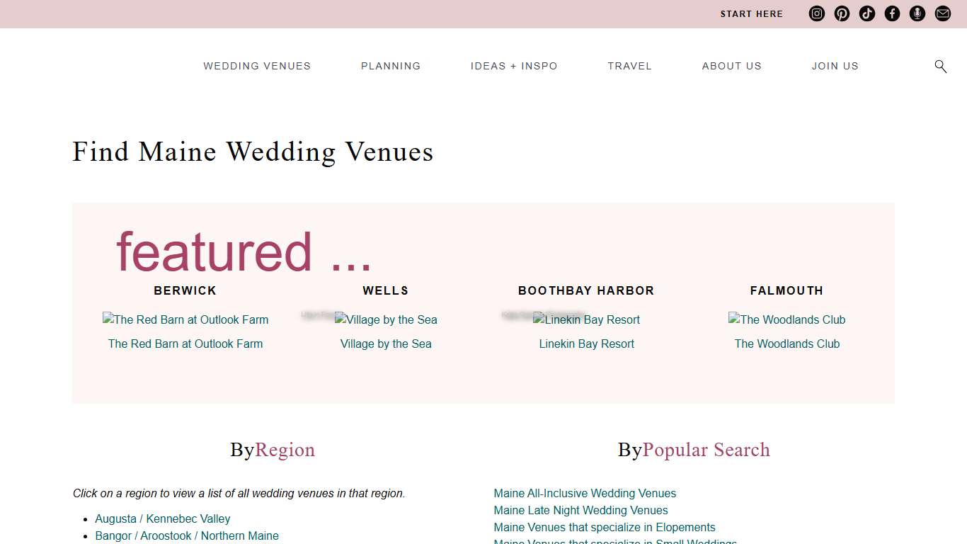 Find Maine Wedding Venues - See 2026 Prices
